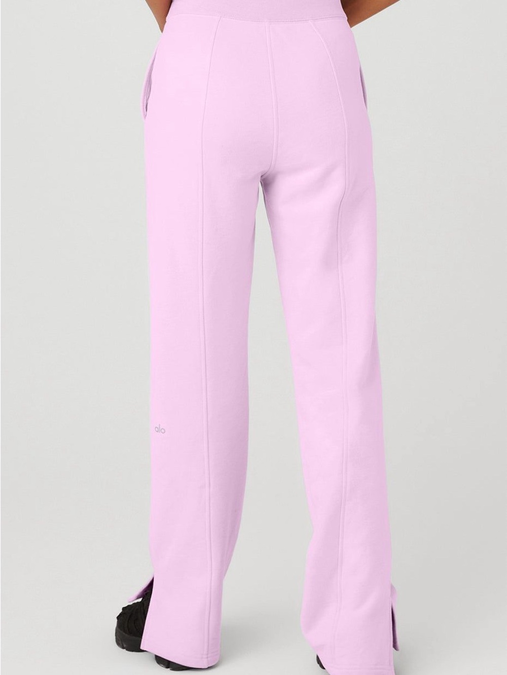 ALO Yoga women’s Pastel Pink Wide-Leg Sweatpants